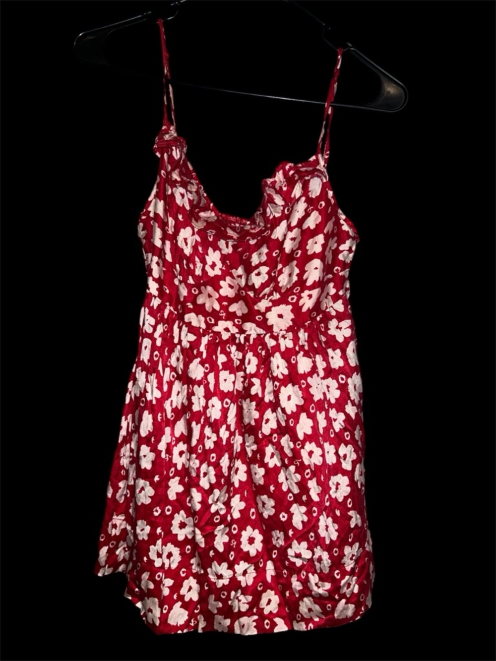 Victoria’s Secret Red Floral Silk Blend Camisole Babydoll Top - M
